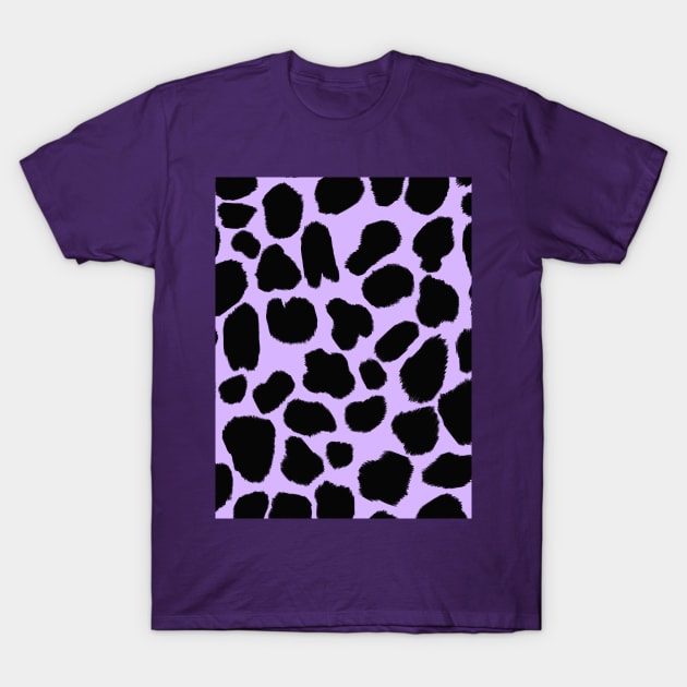 Purple Green Cow Hide Print T-Shirt by OneThreeSix